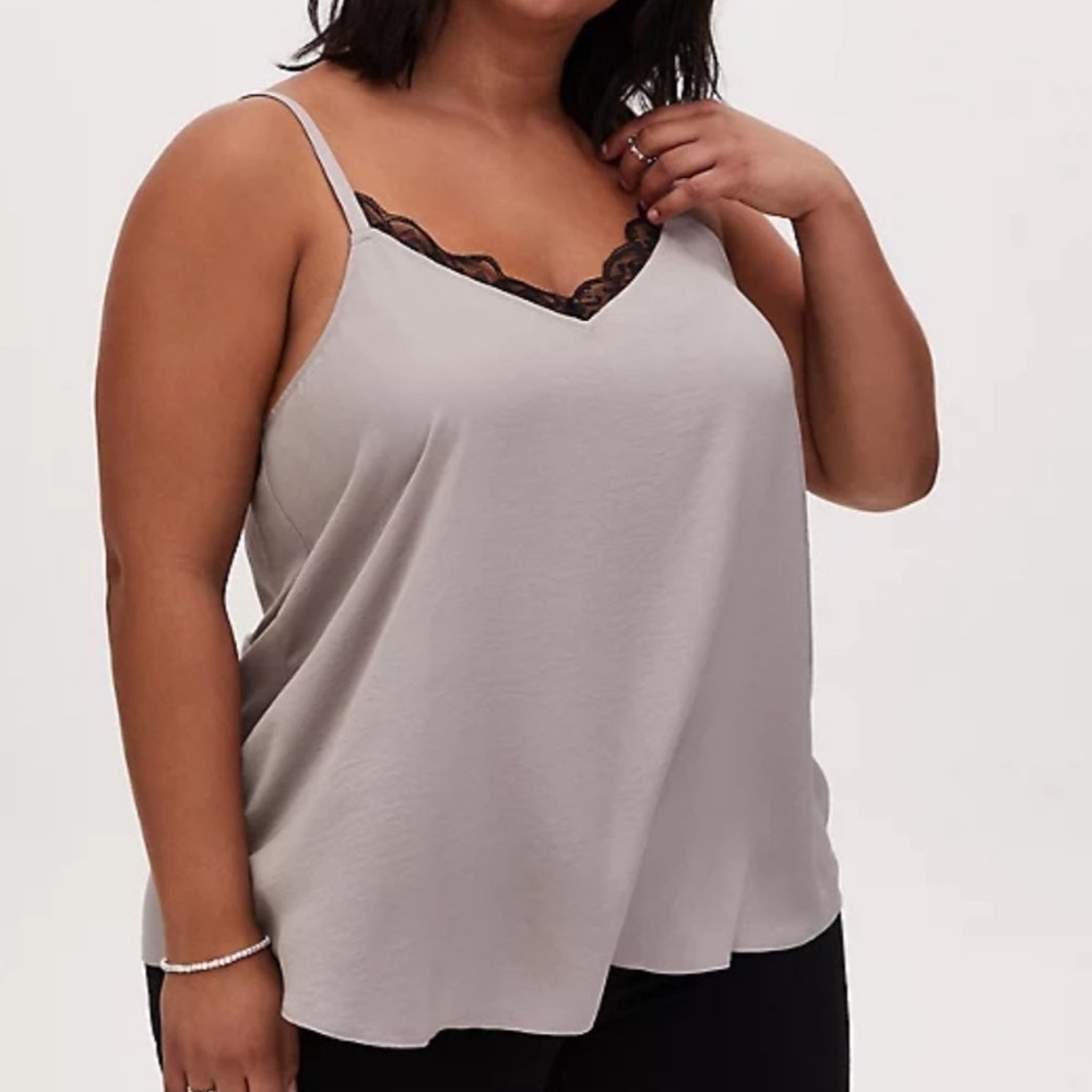 Torrid Grey Satin Swing Cami